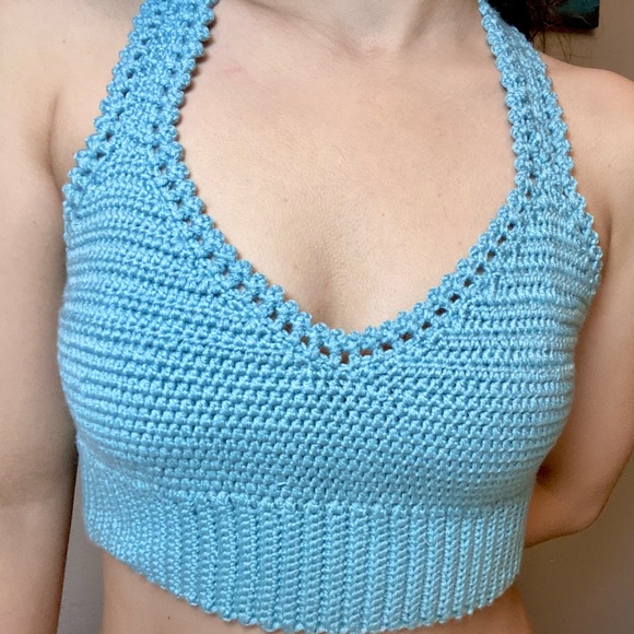 Baby Blue Crop Top - Picture 2 of 5